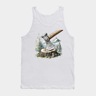 Axe Master Lumberjack Graphic Tank Top